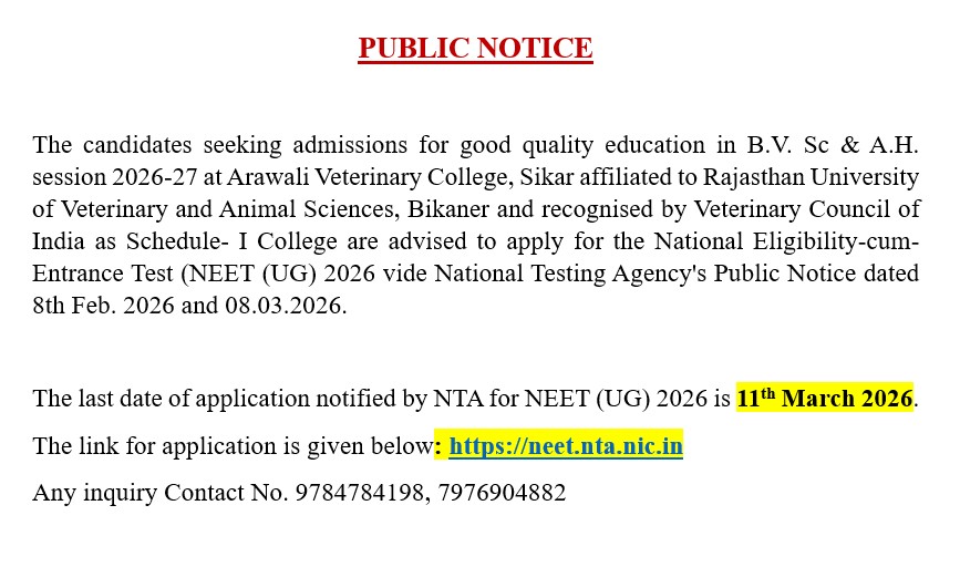 Arawali Veterinary College